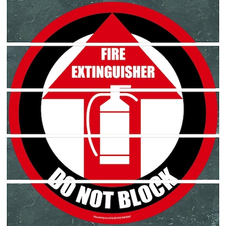 Superior Mark Floor Sign, Superior Mark, Fire Extinguisher, 17.5in SMFS0607